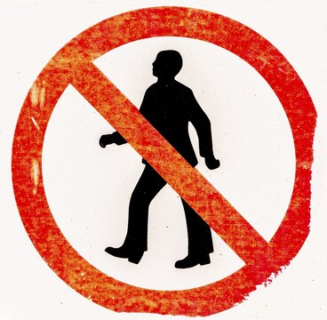 Prohibition sign, access prohibited