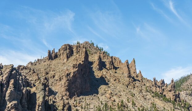 Rock formations, volcanic landscape, Parque Nacional de las Ca&ntilde;adas del Teide, Teide National Park, UNESCO World Heritage Site, Tenerife, Canary Islands, Spain