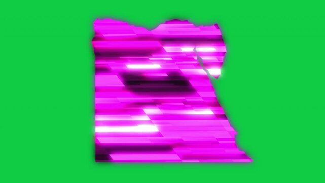 Egypt purple news headline effect map pop animation green background