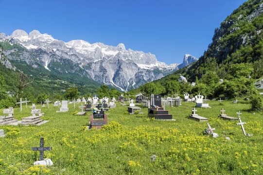 Thethi village cemetery, Thethi valley, Albania