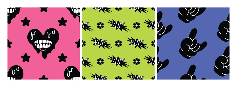 Retro poster with graphic elements of geometrical shapes vector. Trendy Y2k backgrounds for posters, prints, invitations or cards.
