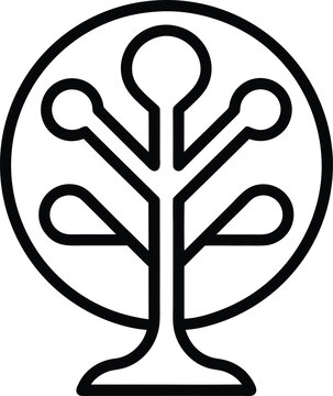 982 tree with interlocking roots unity and growth vector illustration on transparent background