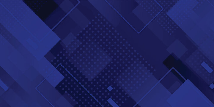 Modern professional backdrop featuring layered blue rectangles and digital dot textures.