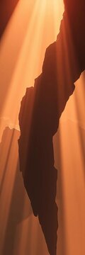 Shards of crimson light, a silent scream from the earth's depths,  powerful metaphor,  clandestine origin