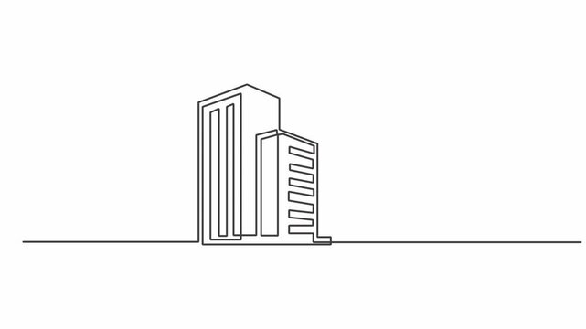 Building one line art animation design,1