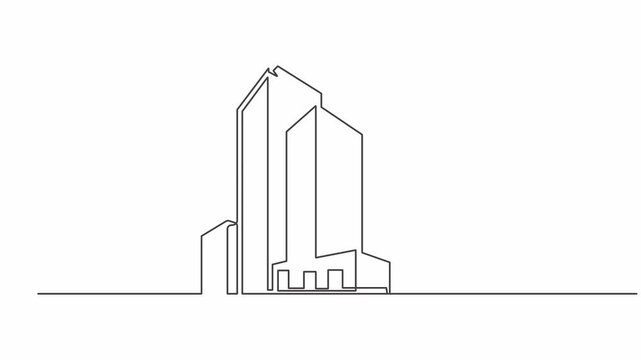 Building one line art animation design,1