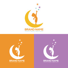 Moon child Logo Design – Magical Night and Fantasy Character Concept © SOHAN