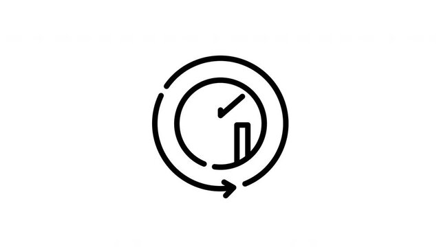 Circular arrow representing chart trends, ideal for financial reports, analysis presentations, data visualization, business planning infographics, and marketing materials.
