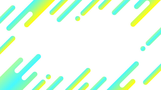 ネオンカラーとグラデーションの抽象的な幾何学模様のフレーム 16:9サイズ