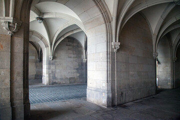 Obraz premium Stone Archway Passage of Georgentor in Dresden Royal Castle