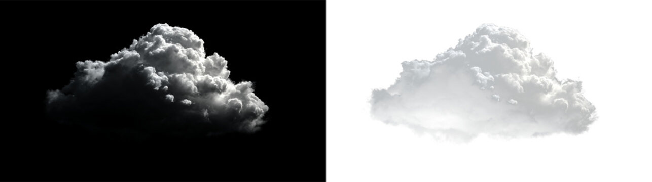 Cloud floating above a white background during the day with no visible objects nearby