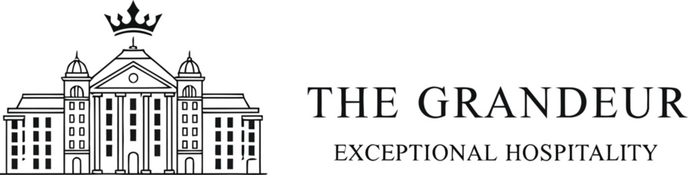 The Grandeur Exceptional Hospitality logo on a white background