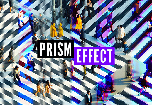Optique Prism Photo Effect Mockup