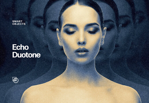 Echo Duotone Photo Effect Mockup