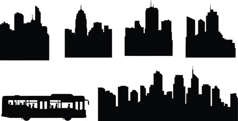 Collection of various aircraft silhouettes featuring fighter jets, biplanes, helicopters, and a modern delivery drone © Only