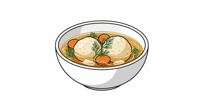 Hearty chicken soup with fluffy dumplings, carrots, and fresh dill