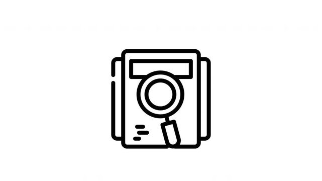 Documents with magnifying glass, perfect for search, investigation, research, data analysis, detective work, business reports, and legal documents.

