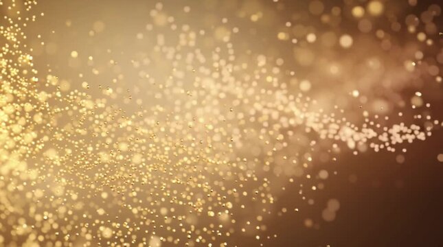 golden and brown shades with shiny dots that create the effect of shimmer and light. The background is soft and warm.
