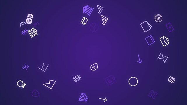 Abstract digital finance and business ticker stream background, showcasing corporate analytics and global market data for modern economic insights and future trends