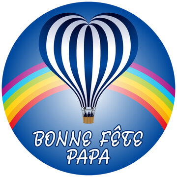 Montgolfière forme c&oelig;ur Fête des Pères 3