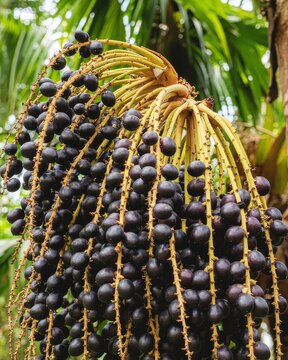 Bacaba (Oenocarpus bacaba), fruits on the tree