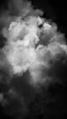 Fototapeta premium Vertical abstract smoke misty fog on isolated black background. Red smoke effect overlays. Design texture elements.