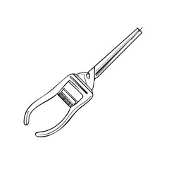 Fototapeta premium Handheld Plaster Cast Cutter Tool with Serrated Blade and Handle