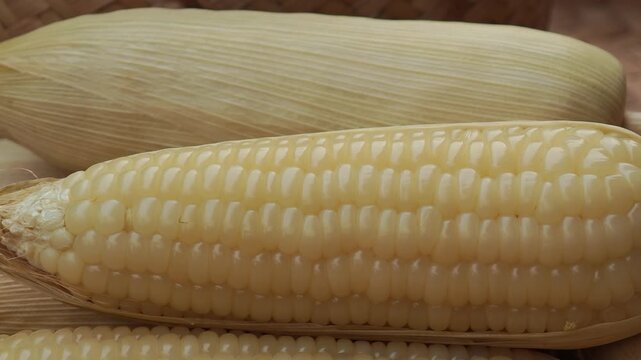 Boiled corn from the market.
