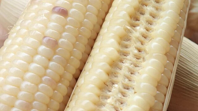 Boiled corn from the market.