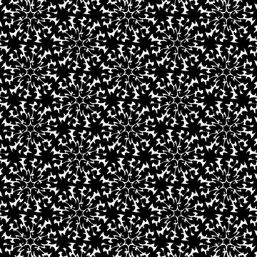 Black white Thai kanok pattern seamless geometric triangle ornament graphic