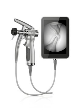 Medical Endoscope Device with Digital Display Screen for Internal Examination.
