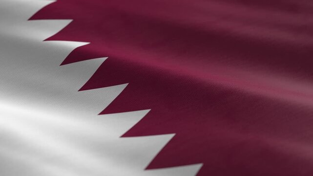 Qatar - waving flag loop