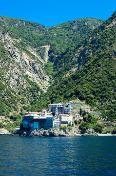 Monastery on the mount Athos in Greece