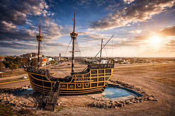 san julian barco replica de la nao victoria  © sergio