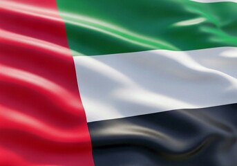 Obraz premium Waving National Flag of United Arab Emirates - UAE National Day Concept
