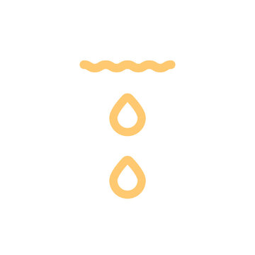 Yellow urine drops sign for urinalysis testing. Medical vector illustration for bladder infection, cystitis, kidney disease analysis. Rapid pH, ketone research and ovulation detection.