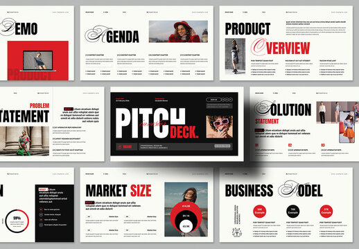 Pitch Deck Presentation Template Design Layout