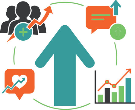 Live streaming icons with camera player controls and audience engagement symbols digital broadcast interface flat vector illustration