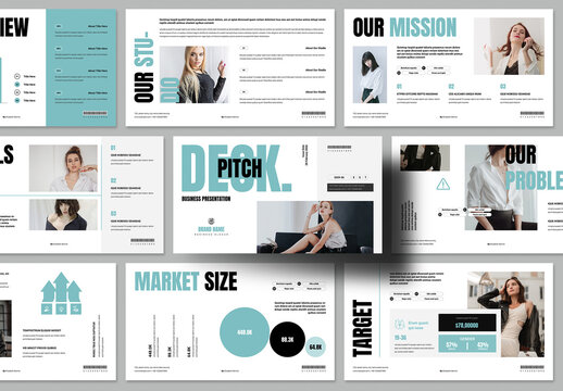 Pitch Deck Presentation Template Design Layout