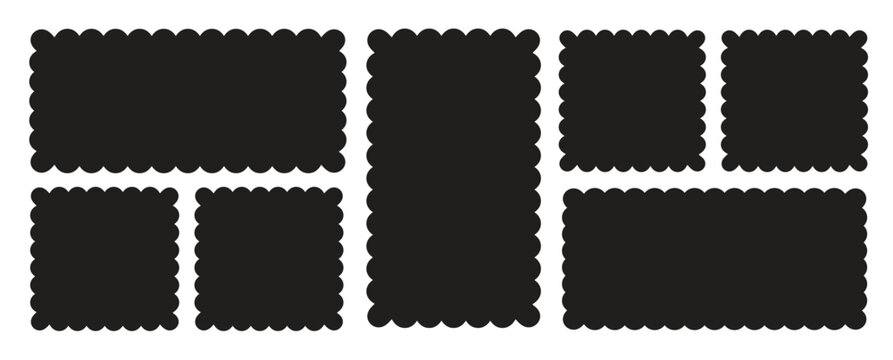 Set of Zigzag and black Shapes. Rectangle shape frame with zigzag edge. set wavy edge frames. vector illustration.
By Gfxgner