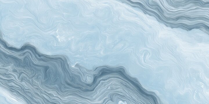 A marbled abstract design with a serene color palette of blues and grays, resembling fluid motion