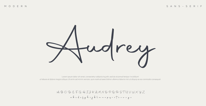 Elegant Calligraphy Font Audrey for Creative Design Projects