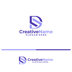 Fototapeta premium Initial DS logo design concept vector. Creative Letter DS logo template vector illustration