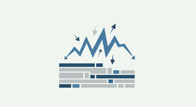 Stylized Graph with Arrows and Bars.