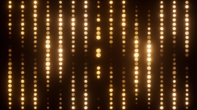 Golden lights abstract background. Holiday party celebration texture. Bright glitter pattern for luxury concept. Seamless loop.