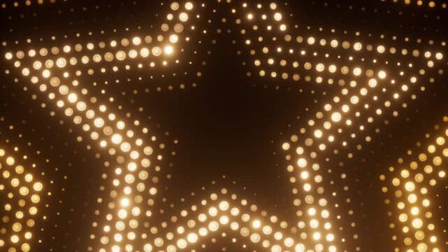 Golden lights animation. Glitter celebration abstract background. Holiday party glamour texture. Seamless loop.