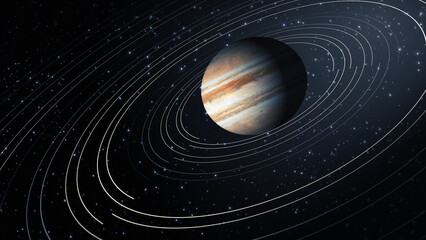 Rotating planet Jupitre from space © jitendra jadhav