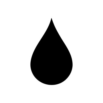 Minimal water drop icon with smooth droplet shape in clean flat SVG style. Simple vector design ideal for water, hydration, eco, environment, and clean resource related graphics.