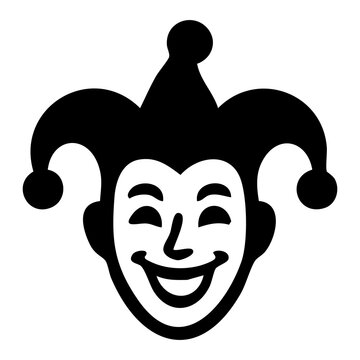 Joker clown face illustration vector