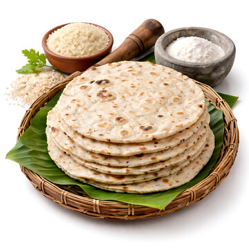 hand-pounded rice flatbread rural India